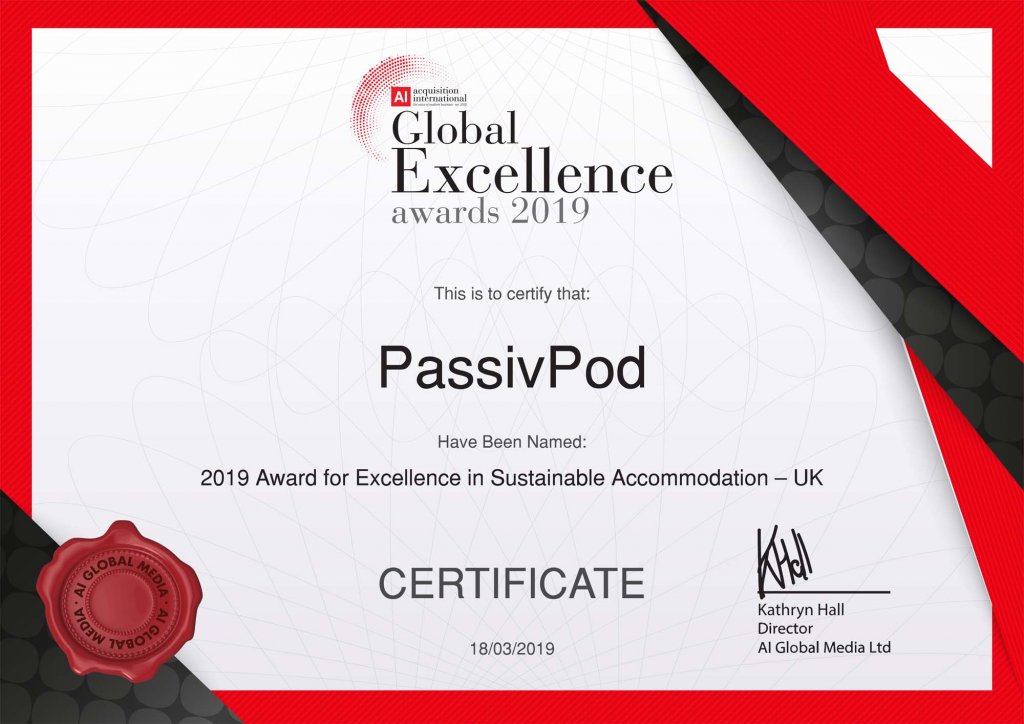  19.03.19 PassivPod gains another awardNews Blog News for Homepage 