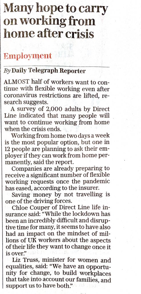  02.06.20 Many hope to carry on working from home after crisisNews Blog Uncategorised 